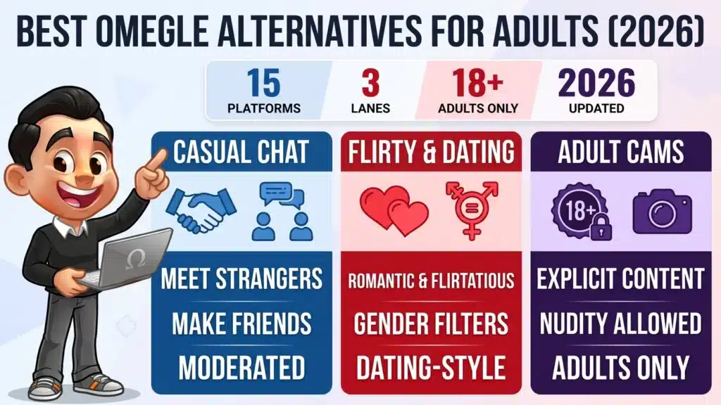 Best Omegle Alternatives for Adults