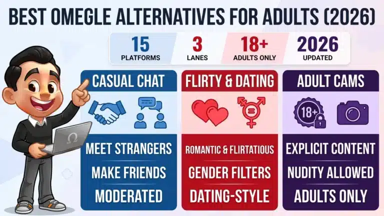 Best Omegle Alternatives for Adults