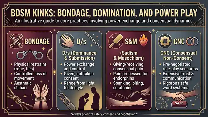 BDSM kinks bondage domination and power play