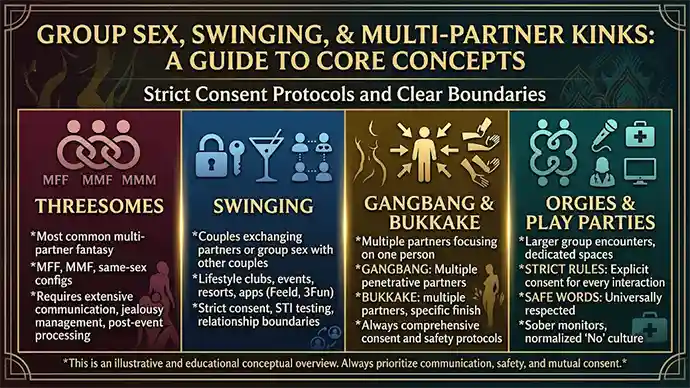 Group sex swinging and multi-partner kinks
