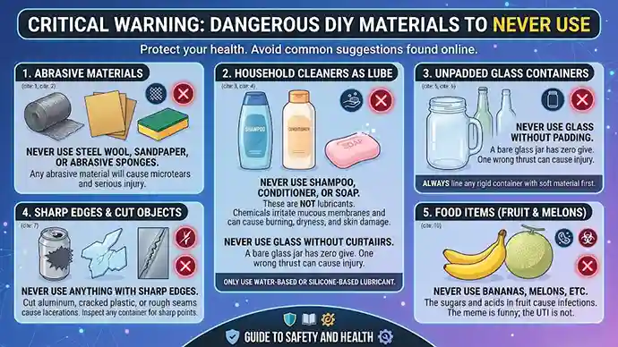 Materials to avoid when making a DIY fleshlight