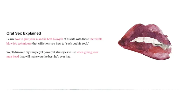 Bad Girls Bible oral sex and blow job guide page