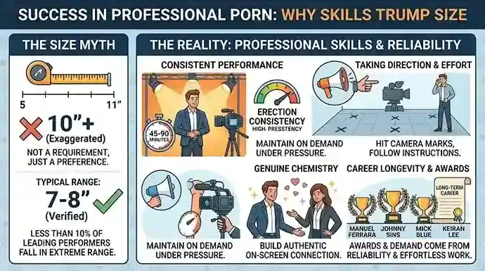 Why skills matter more than size in the porn industry