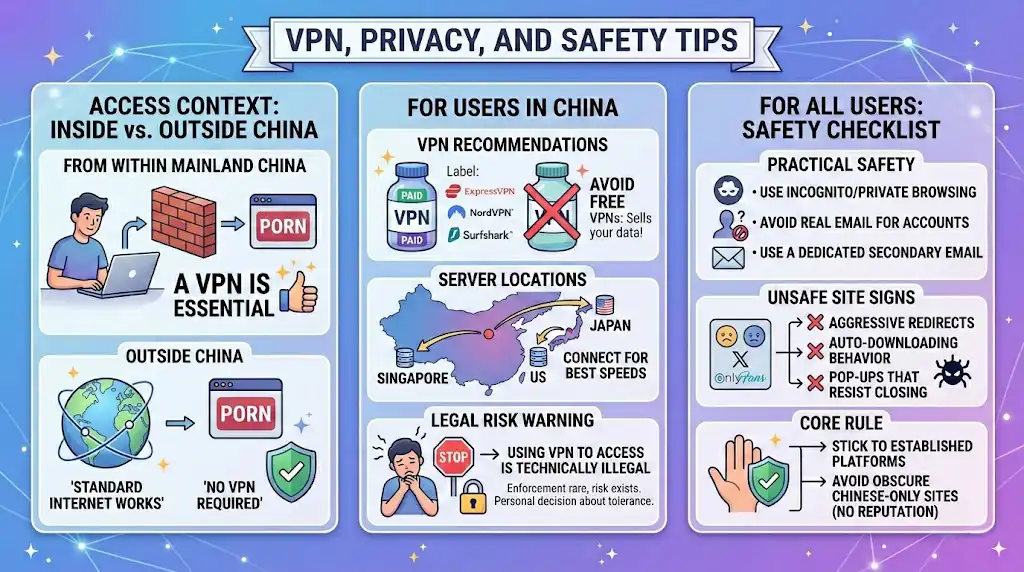 VPN privacy and safety tips for accessing Chinese porn